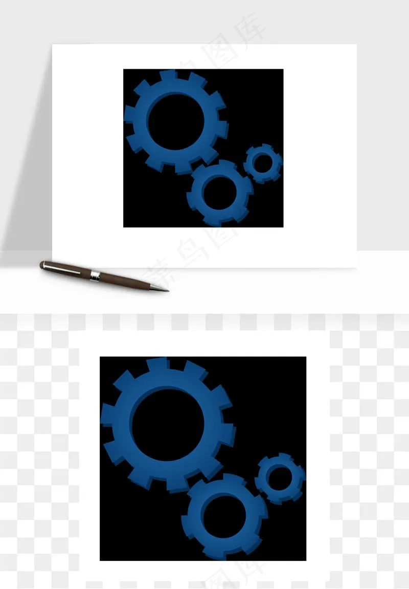 商务科技齿轮组矢量png免抠