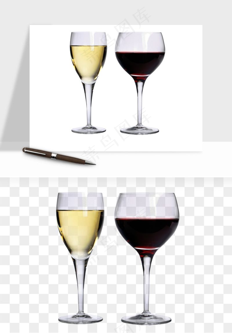红酒玻璃酒杯png免抠