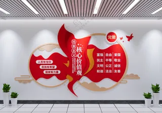 *核心价值观文化墙设计