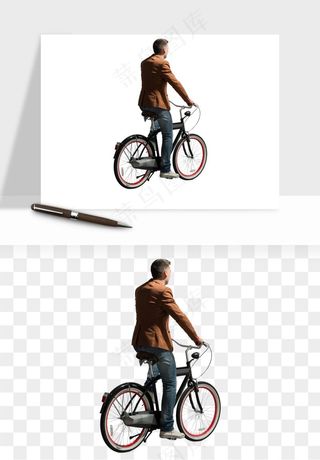 骑行人物自行车手png免抠