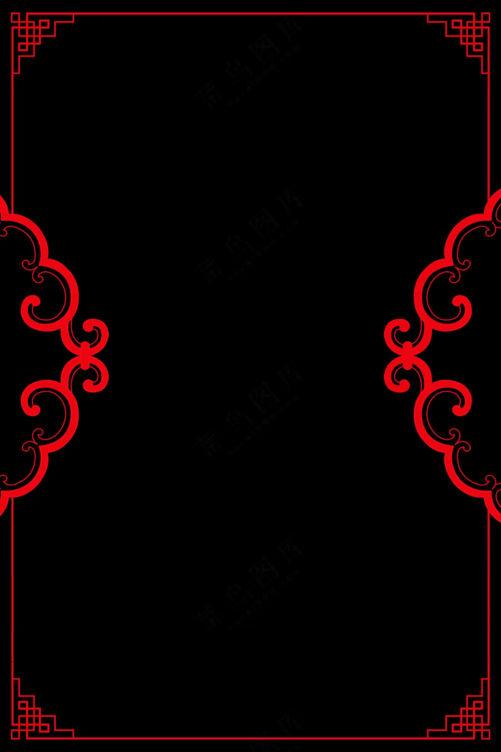 中国风花边边框