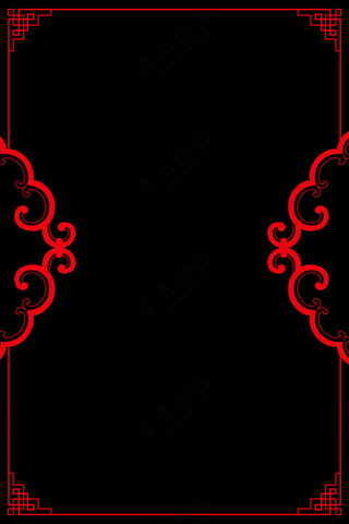 中国风花边边框