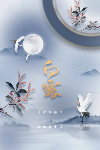 白露节气传统活动海报