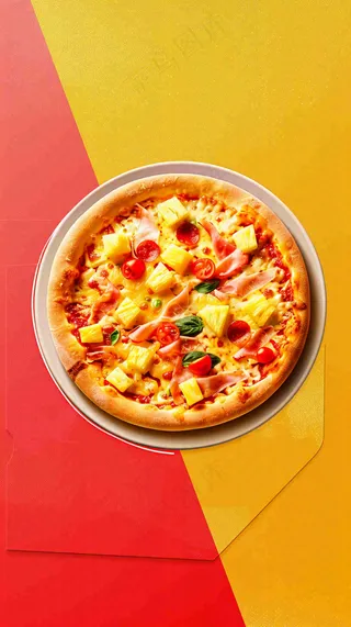 西餐美食披萨摄影图 背景