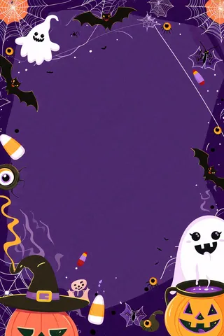 万圣节南瓜灯捣蛋恐怖背景