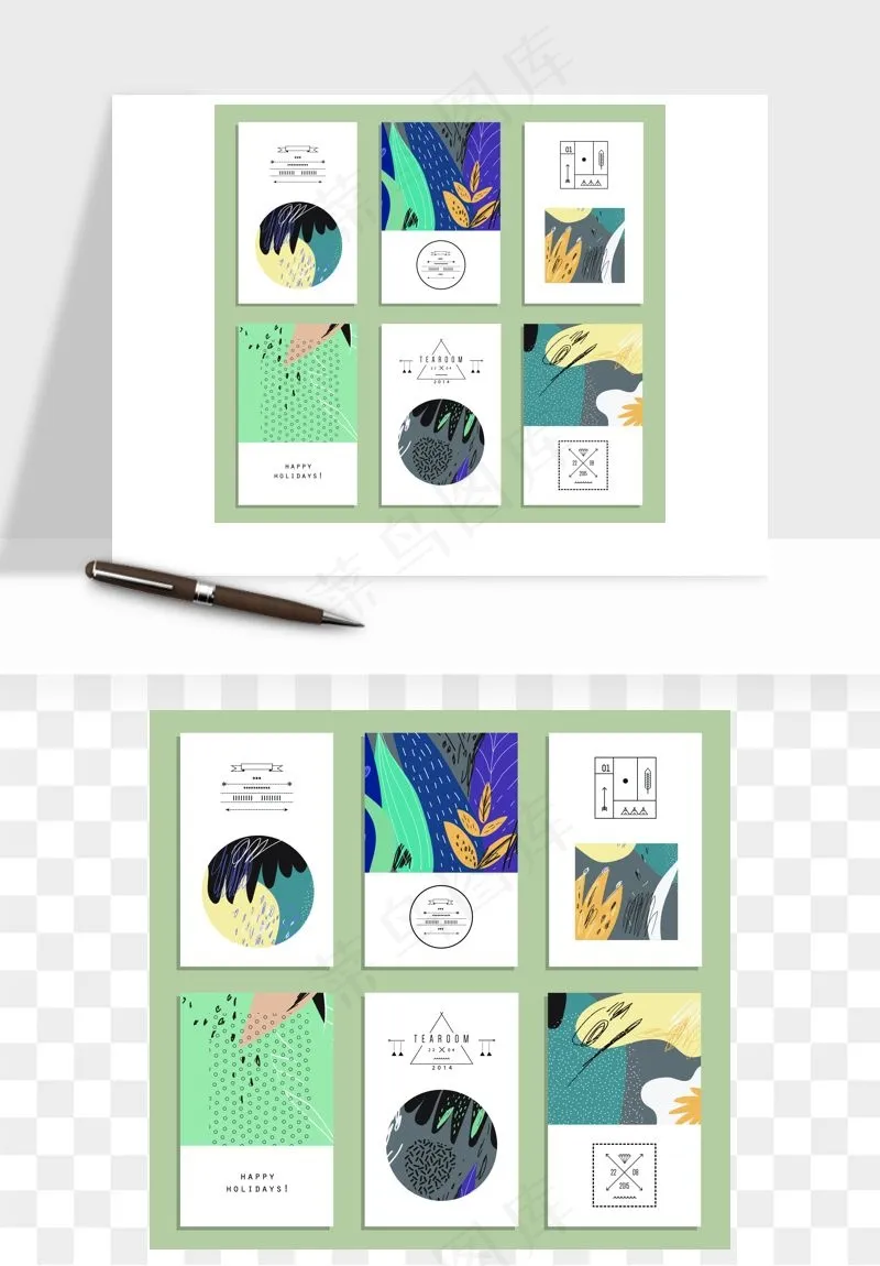 森系小清新花卉背景矢量png免抠