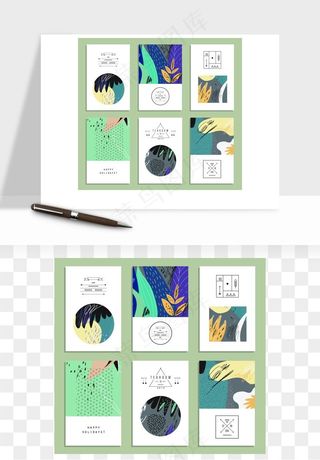 森系小清新花卉背景矢量png免抠