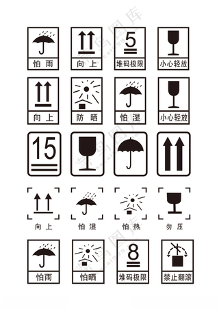 纸箱标志勿压怕潮