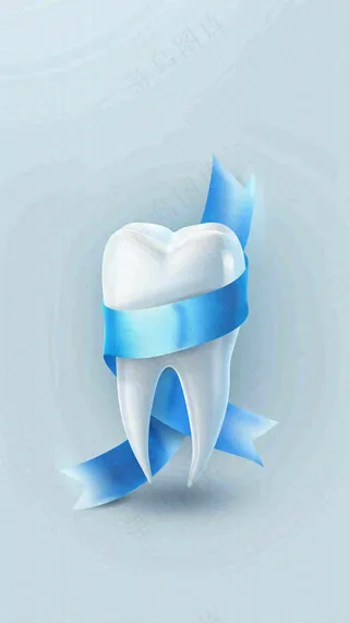牙医牙科牙齿清洁美白插画背景