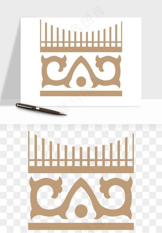 中式边框花纹图案png免抠