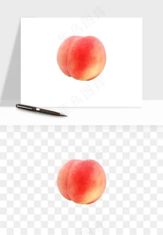 桃子油桃黄桃水果png免抠