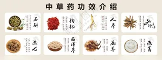 中药展板中药材铺中医馆宣传海报
