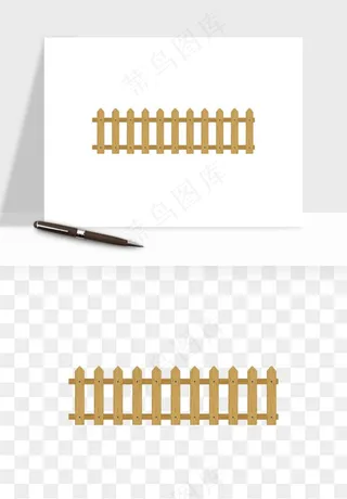 手绘围栏护栏栅栏png免抠
