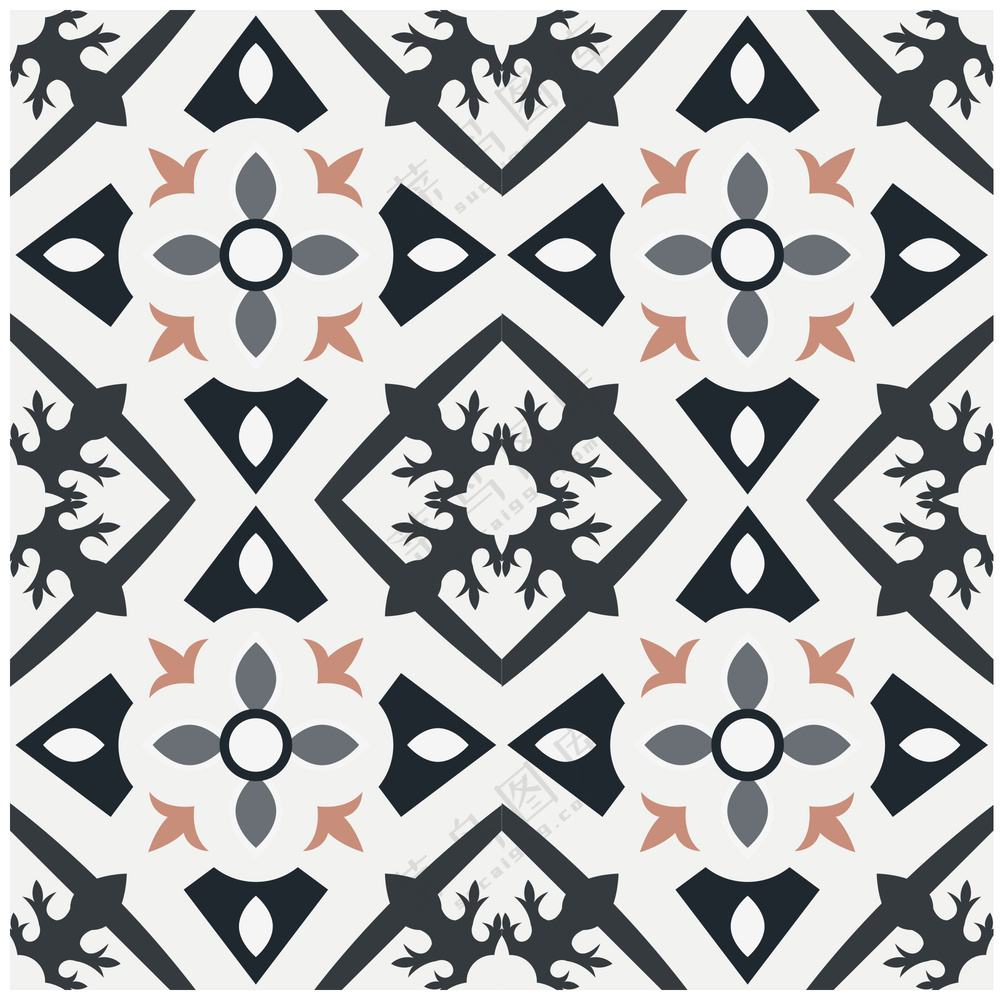 对称重复装饰图案花纹 (4)