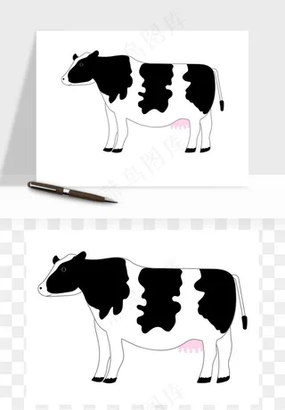 奶牛矢量