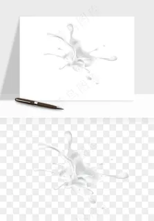 飞溅的牛奶牛奶杯元素png免抠