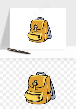 卡通书包背包双肩包png免抠