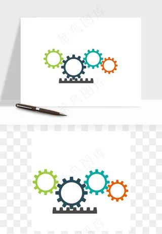 商务科技齿轮组矢量png免抠
