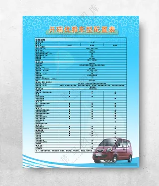 优雅配置表优雅参数表广告设计模板