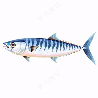 海洋鱼类海鲜卡通插画免抠