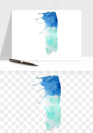 水彩泼墨涂鸦墨迹元素png免抠