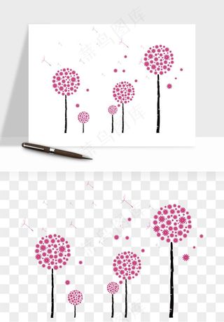 唯美蒲公英种子png免抠