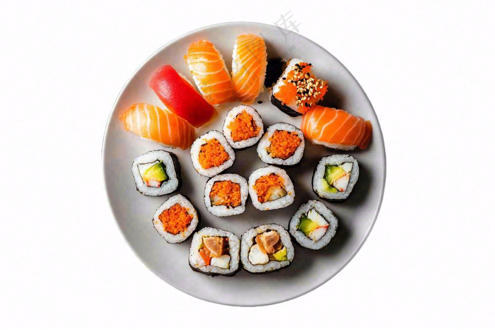 各类寿司三文鱼寿司日本料理摄影图免抠