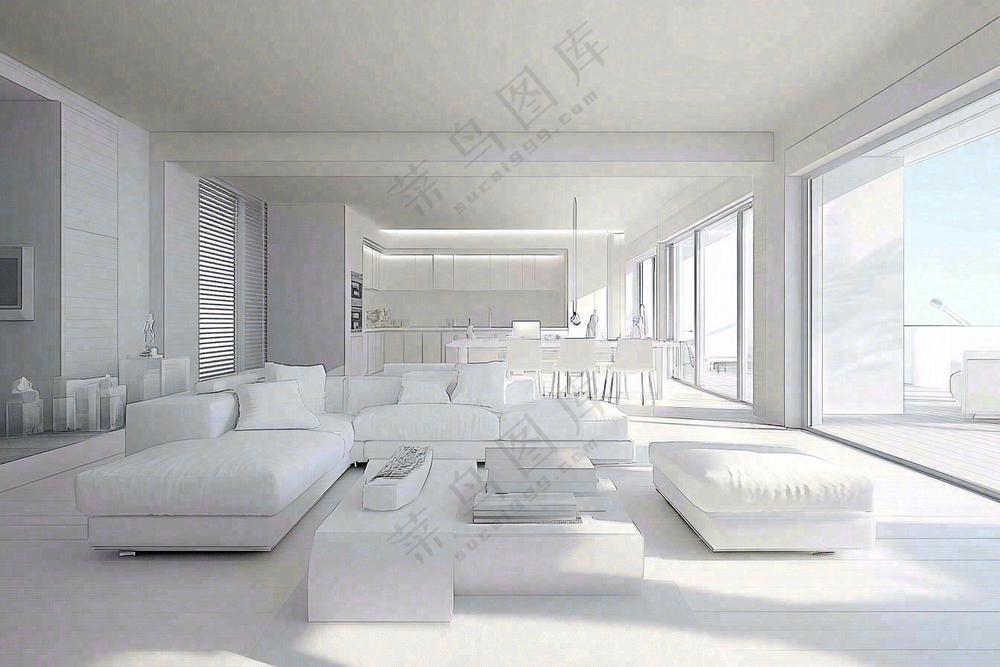 家装家居设计简约风室内装修摄影图