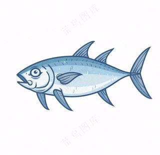 海洋鱼类海鲜卡通插画免抠