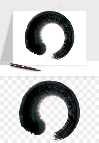 墨迹水墨圆圈圆环边框