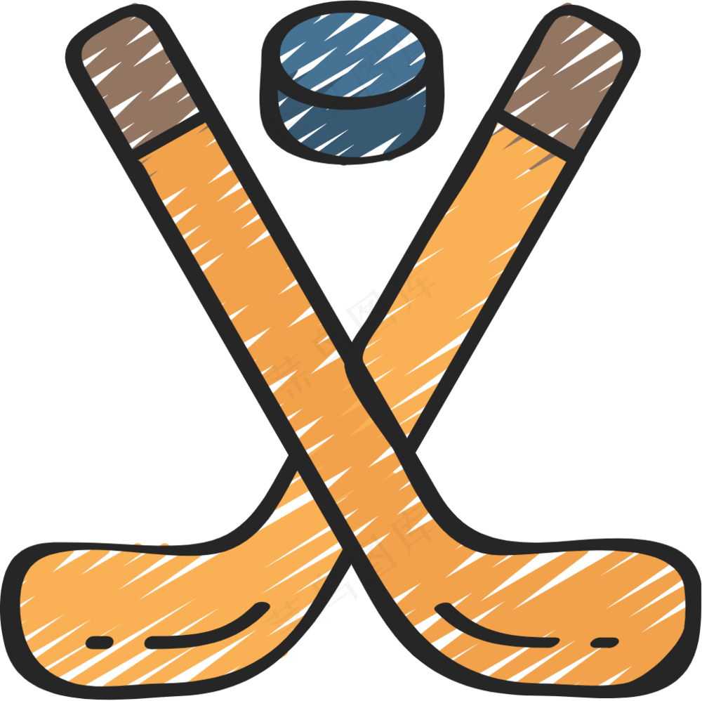 冰球 铅笔手绘图标icon