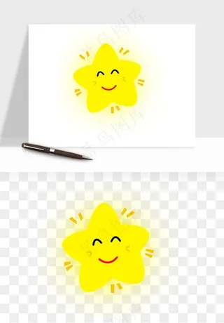 卡通小星星五角星闪光png免抠