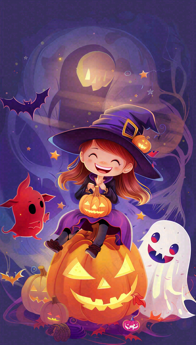 万圣节南瓜灯捣蛋恐怖背景