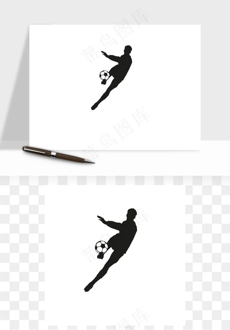 运动人物剪影矢量