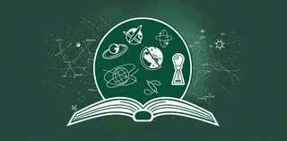 书本知识海洋遨游绿色黑板世界读书日创意插画背景