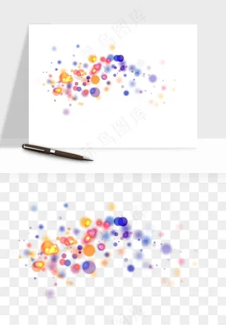 彩色光斑梦幻光点png免抠