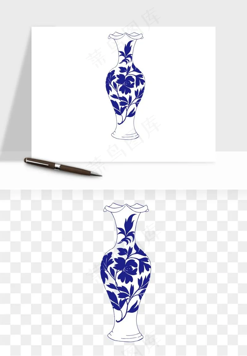 青花瓷陶瓷png免抠