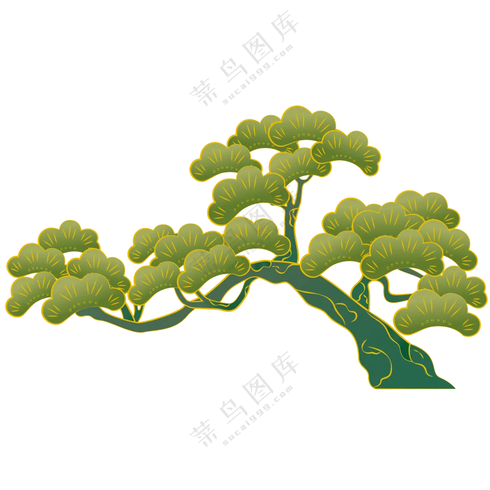 迎客松素材   迎客松插画   迎客松