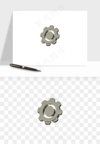 立体潮流金属质感小装饰png免抠