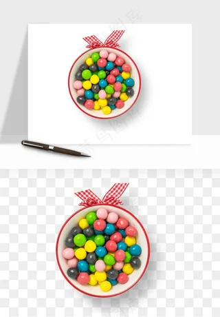 糖果糖豆彩虹糖png免抠