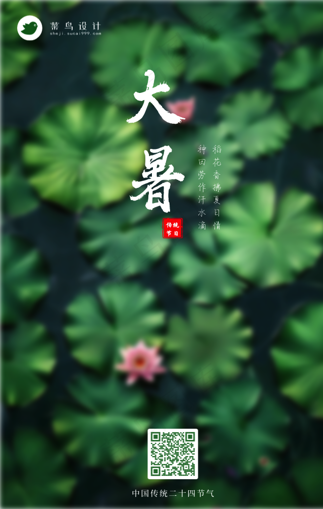 大暑手机海报
