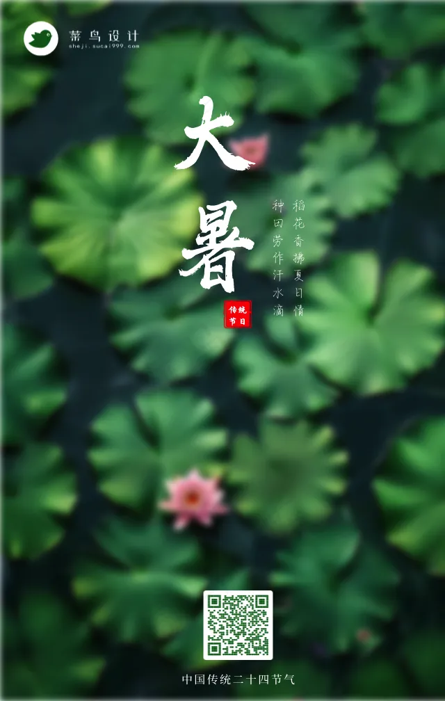 大暑手机海报