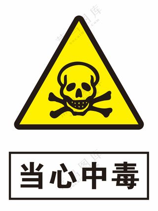当心中毒警示标识