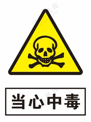 当心中毒警示标识