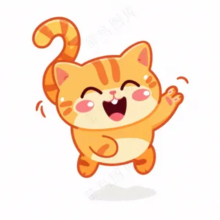 小猫猫咪宠物动物卡通插画免抠