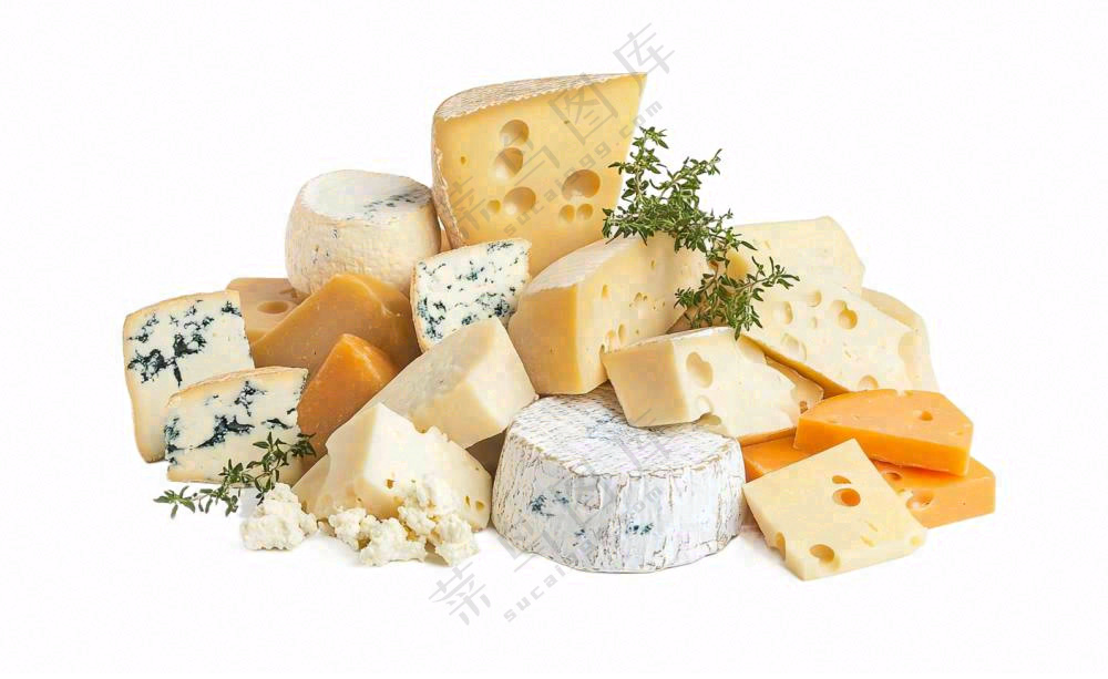 各种奶酪食物摄影图免抠