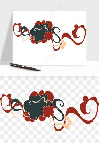 国潮敦煌云纹祥云云彩png免抠