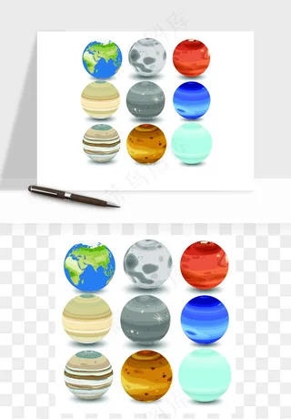 宇宙太空行星矢量png免抠