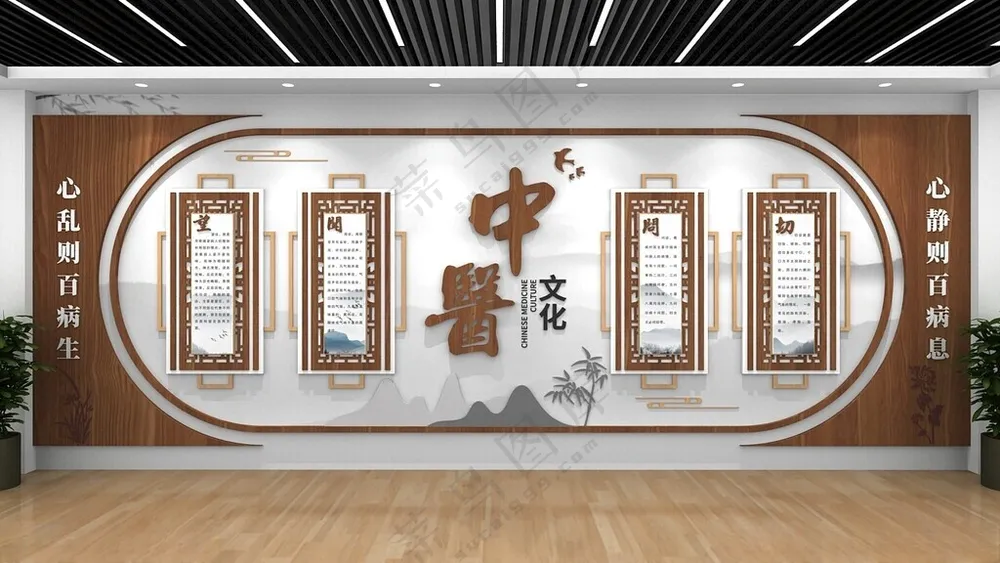 中医文化墙清廉医院CDR