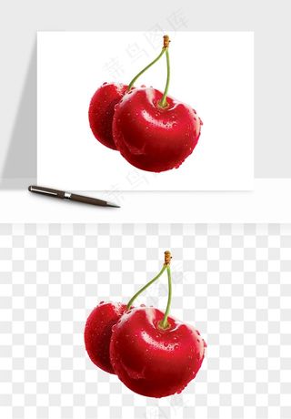 樱桃车厘子水果png免抠
